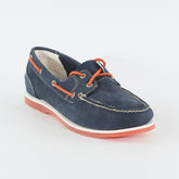 Womens Timberland Classic 8865R Navy Blue Leather Lace Up Casual Boat Shoes